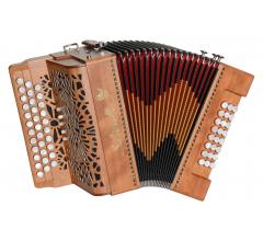 kobe accordéon diatonique en bois ouvert
