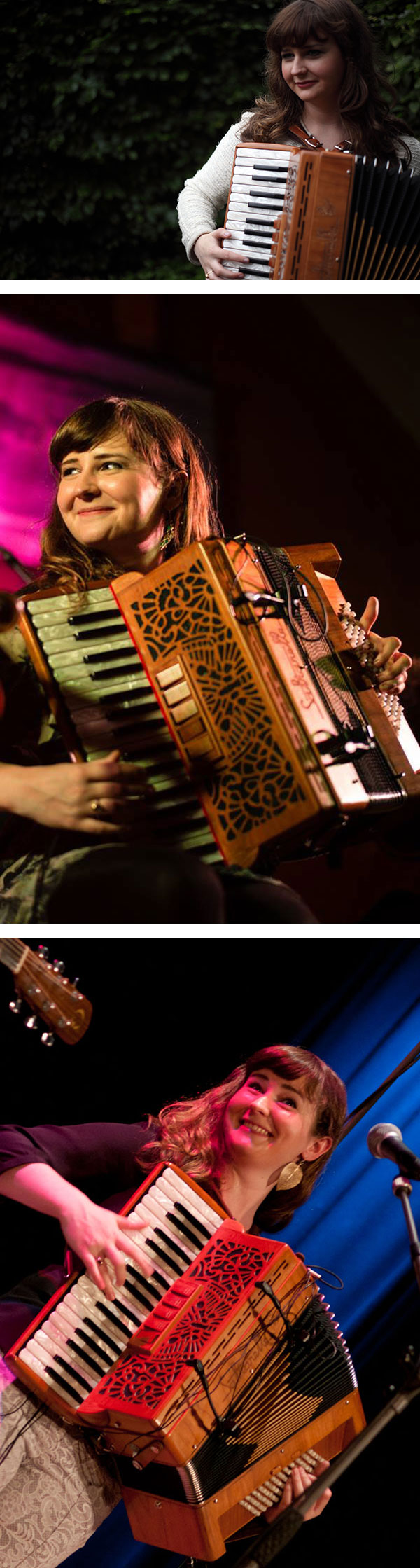 Mairearad Green avec son accordéon