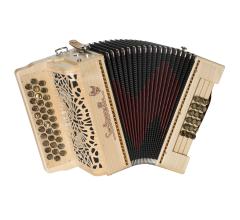 Accordéon diatonique canopée 18 basses en érable