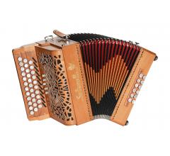 iroise accordéon diatonique en bois ouvert