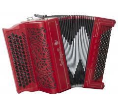 Accordéon chromatique rouge modèle Artefact